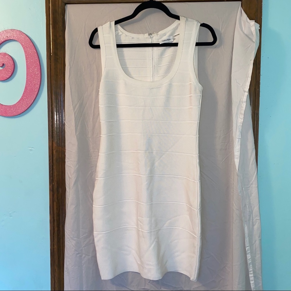 Calvin Klein White/Cream Knit Dress